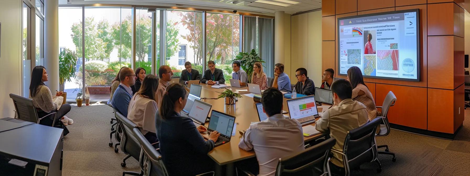 a focused office conference room with a diverse group of professionals engaged in a detailed discussion, surrounded by documents and charts that highlight medical costs, lost earnings, and legal strategies for negotiating fair compensation after an auto accident.