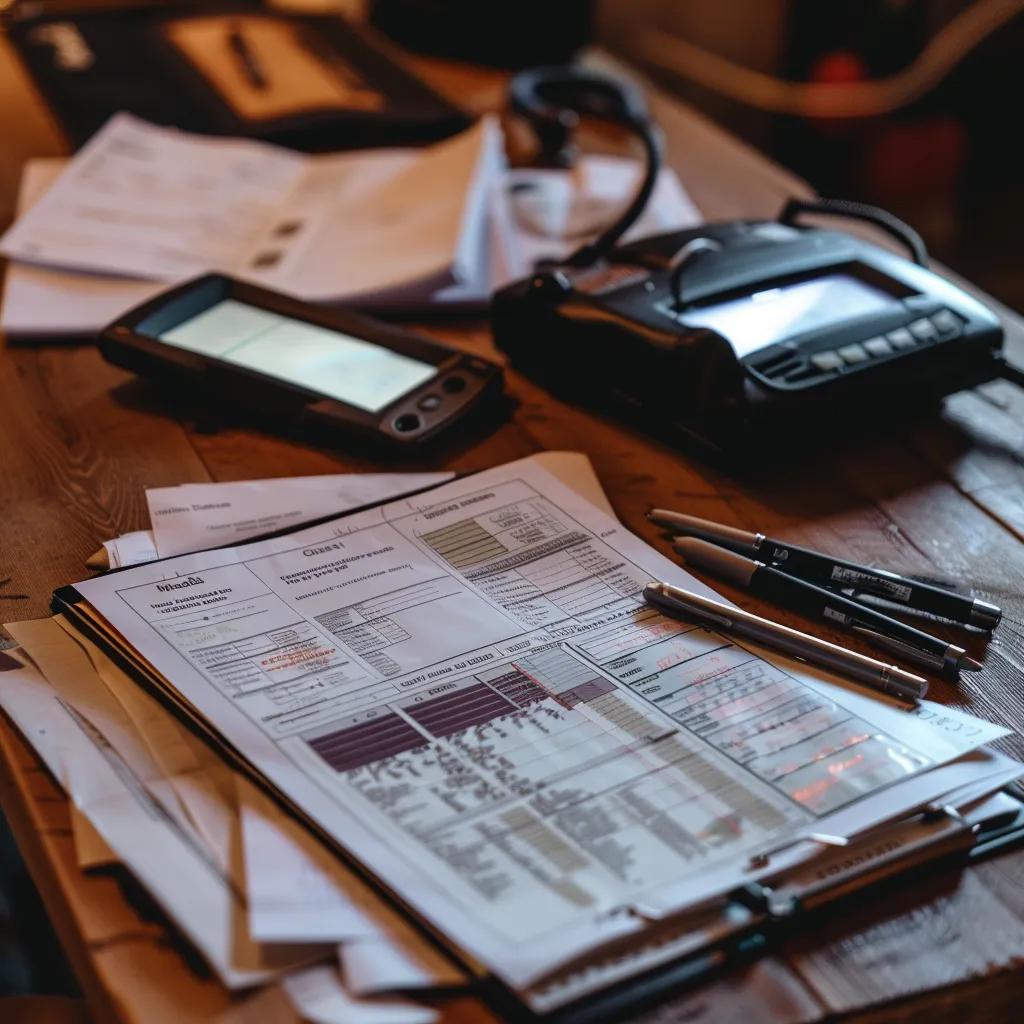 Collection of evidence including police report and medical records for truck accident lawsuit